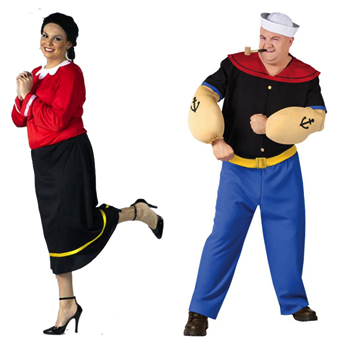 Women's Olive Oyl and Popeye Couple. 