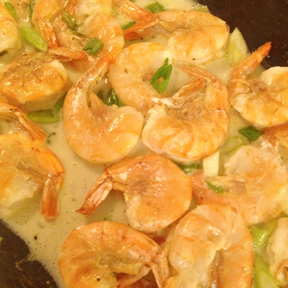 Image of Jalapeno Shrimp coming out of the oven