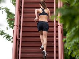 Woman Climb the stairs