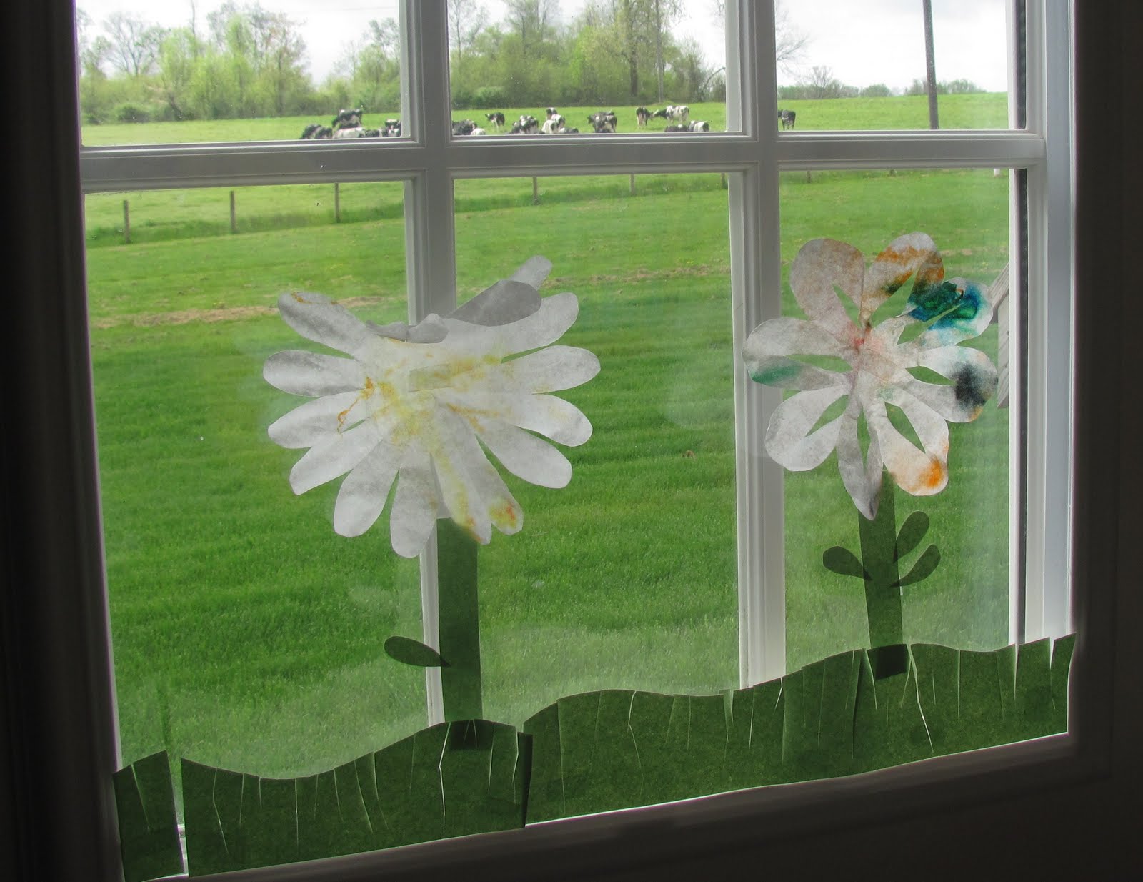 Live, Learn, Love Coffee Filter Flowers and Easter Wreath