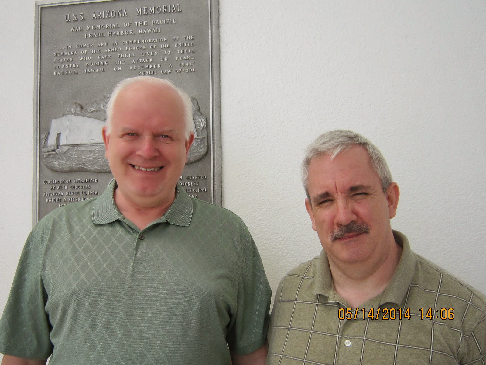 DOUG AND BOB ON ARIZONA MEMORIAL 2014