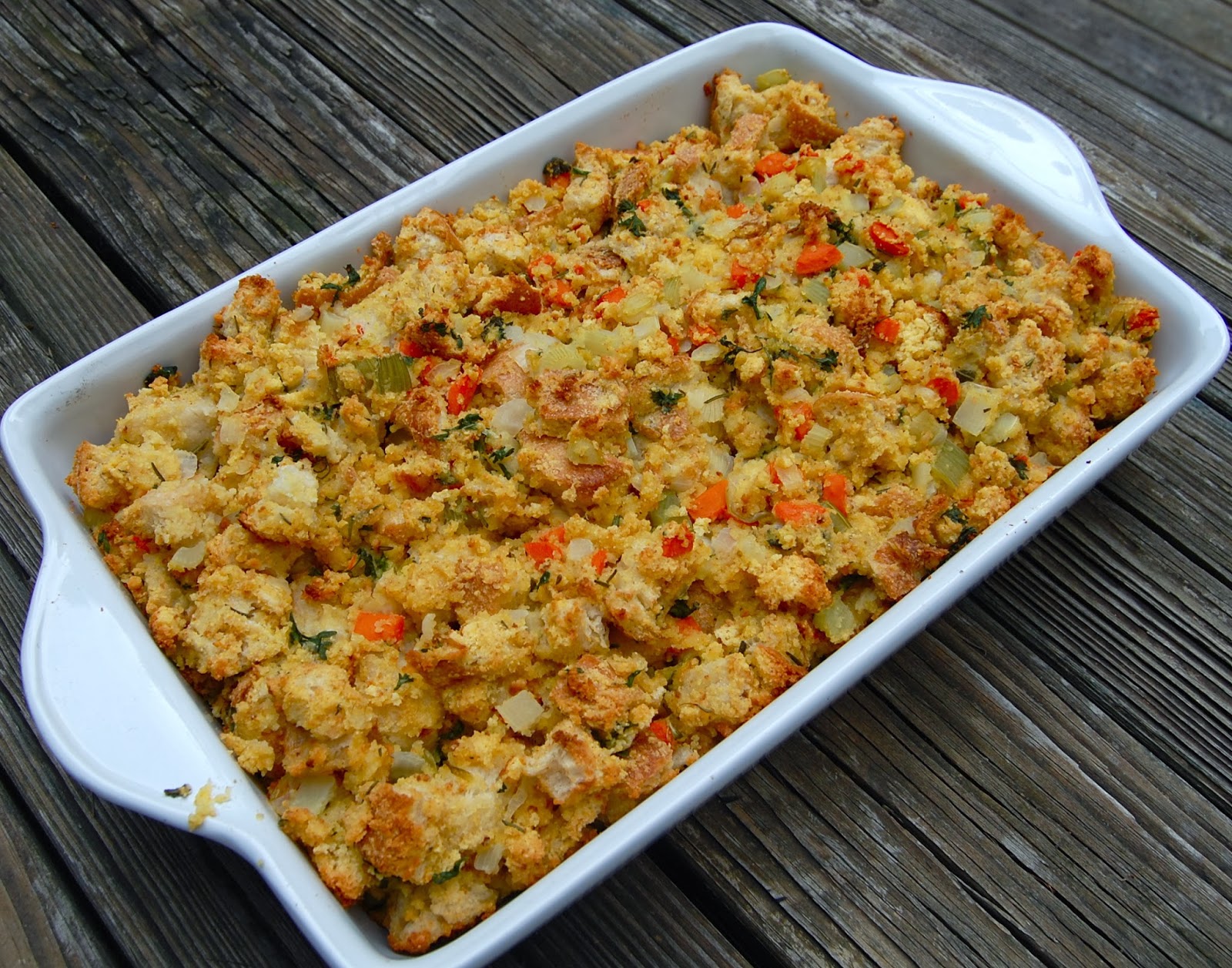 Cornbread Stuffing Swirl of Cinnamon