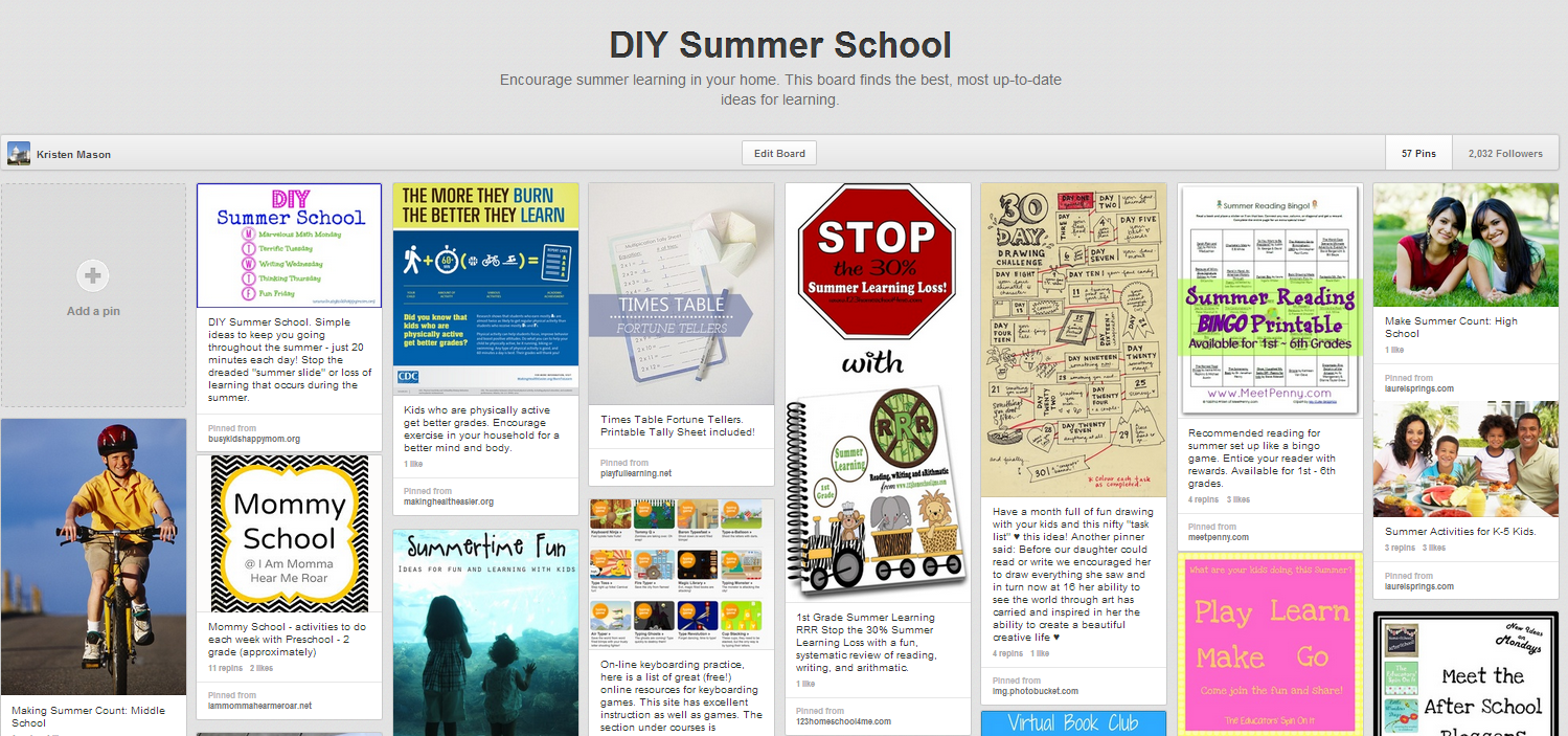 DoItYourself Summer School from Busy Kids Happy Mom