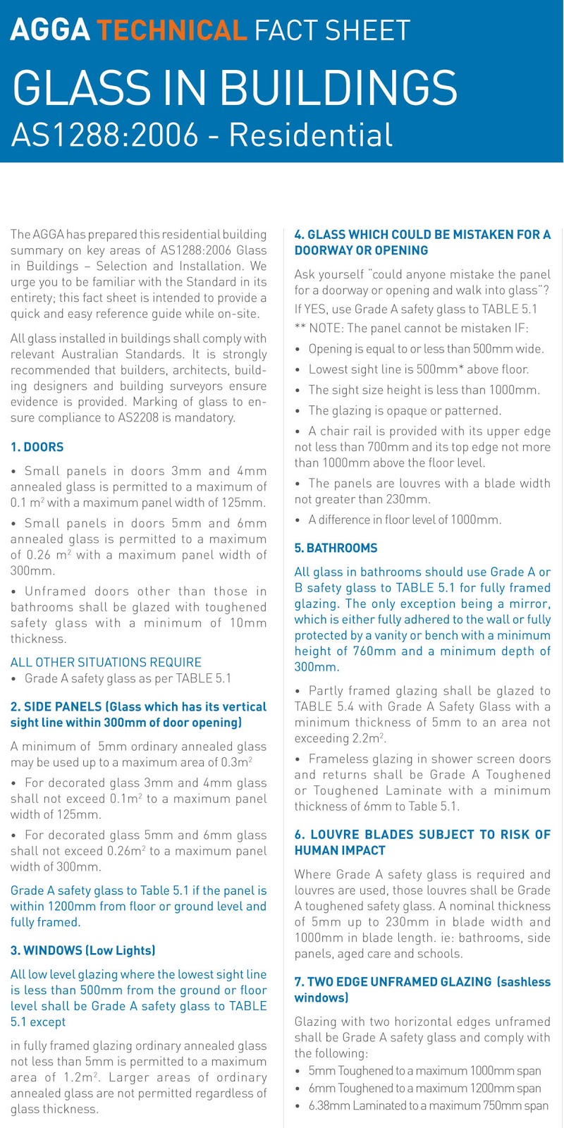 Life Glass Biz Australian Standards In Residential Fact Sheet Australian Standards In Glass Residential Fact Sheet