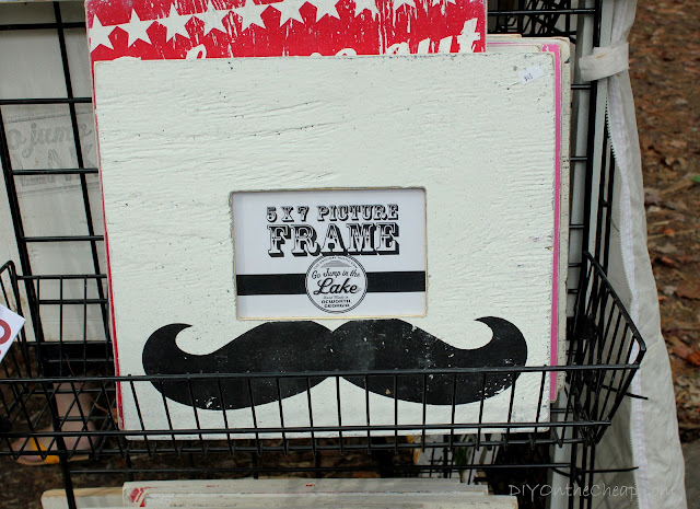 Mustache frame (spotted at the Country Living Fair). So funny!