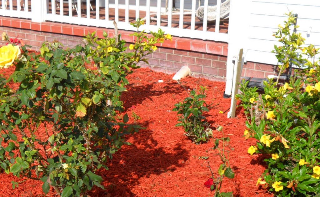 Cottage Creative Living by Egretta Wells Spreading Red Mulch