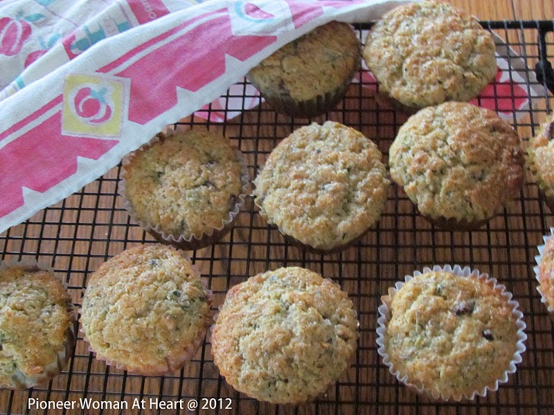 Pioneer Woman at Heart Freezer Cooking Zucchini Muffins