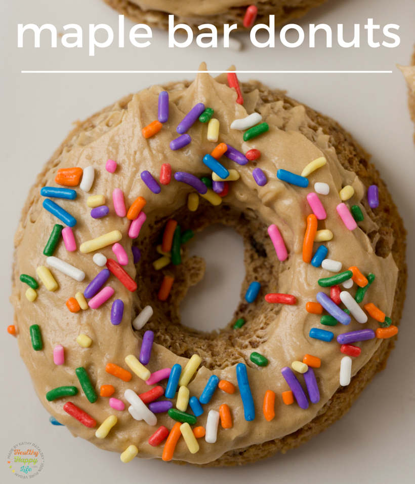 maple bar vegan baked donuts