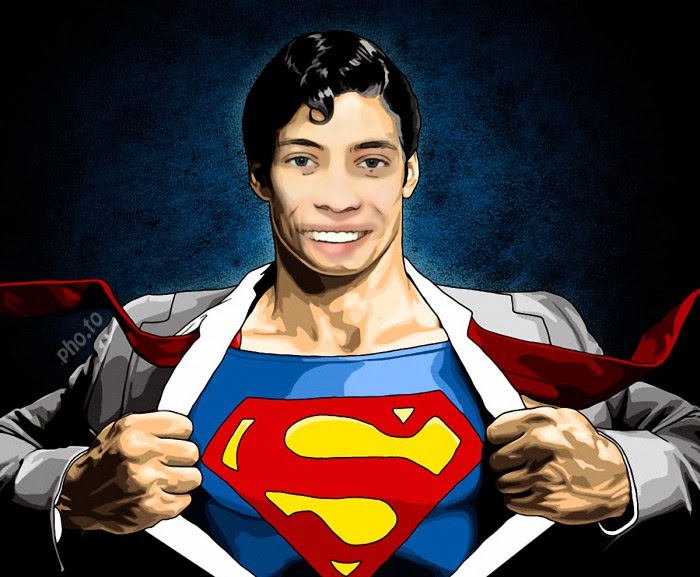 Superman Cartoon photo face effects Superman Cartoon photo template