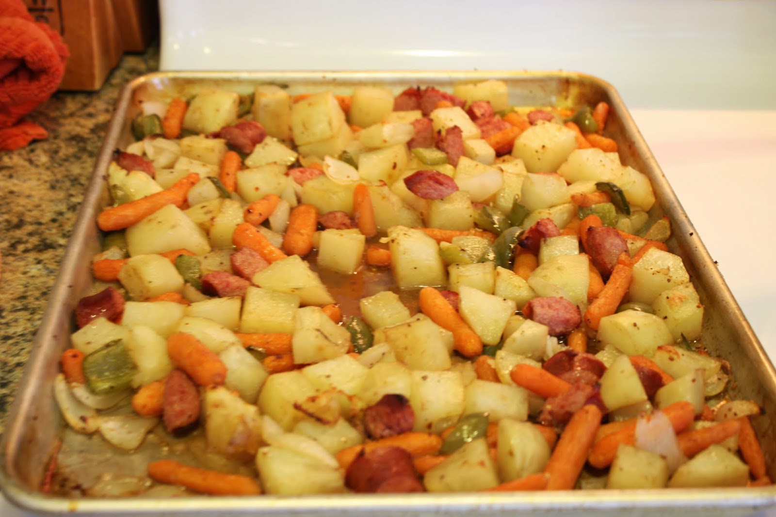 Life on a Gravel Road Recipe Kielbasa and Roasted Veggies
