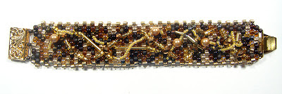 Freeform embellished cuff by Bette Greenfield