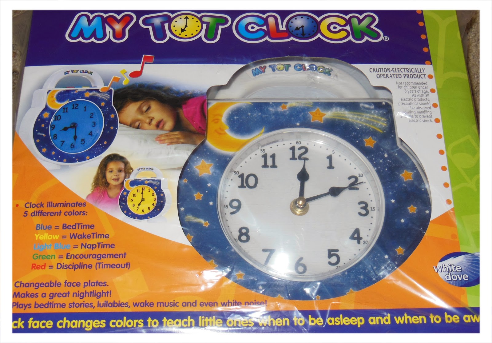 My Tot Clock Toddler Clock White 