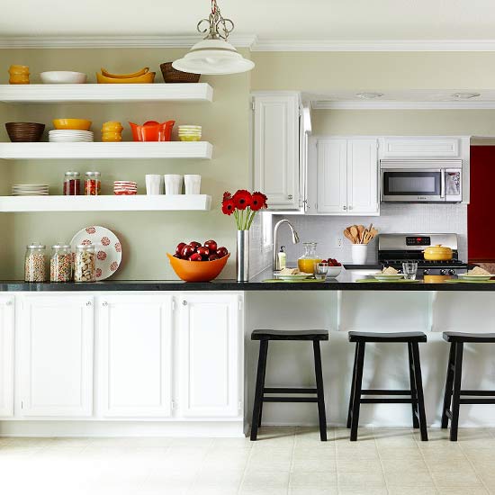 New Home Interior Design Ideas for Kitchen Space Savers