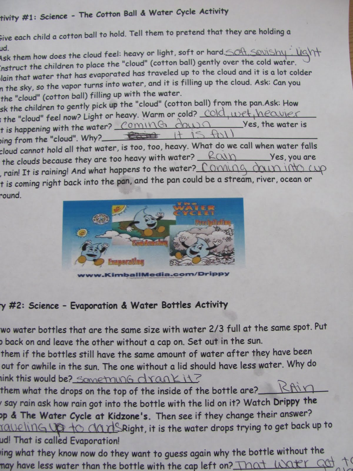 Life In The Unknown: Water Cycle for Preschoolers