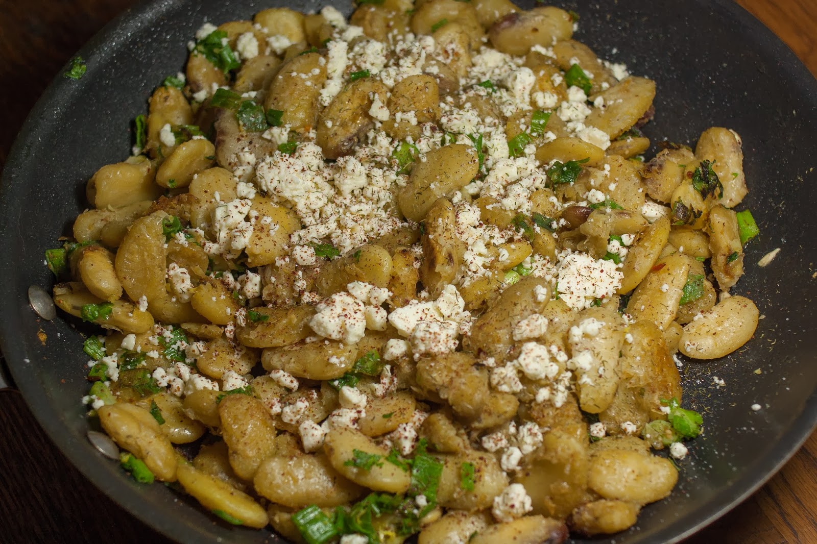 BBP Fried Lima Beans with Feta, Sorrel and Sumac