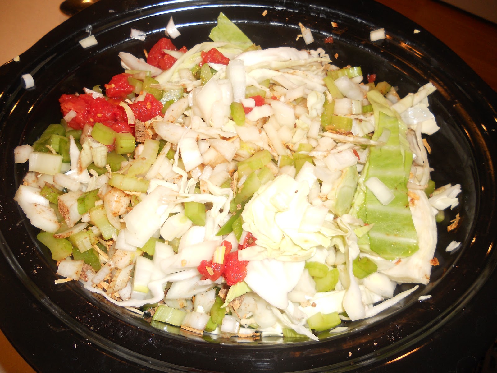 Sisters on a Crocking Mission Cabbage Soup (GM Diet)