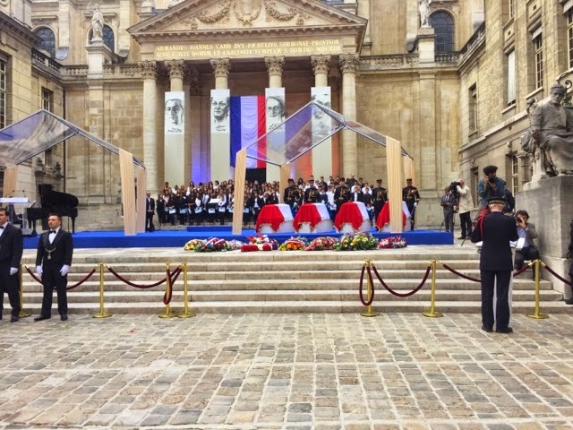 Hommage aux 4 héros de la Résistance faisant leur entrée au Panthéon. 27 mai 2015