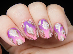 Rose gold ikat nails by @chalkboardnails