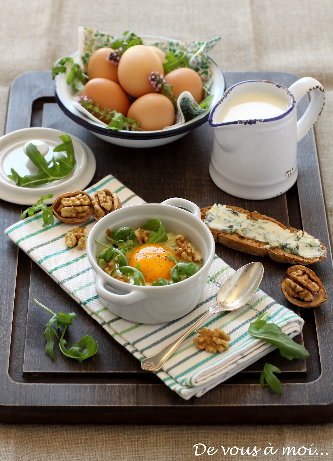 De vous à moi... OEUFS COCOTTE SAVEUR ROQUEFORT