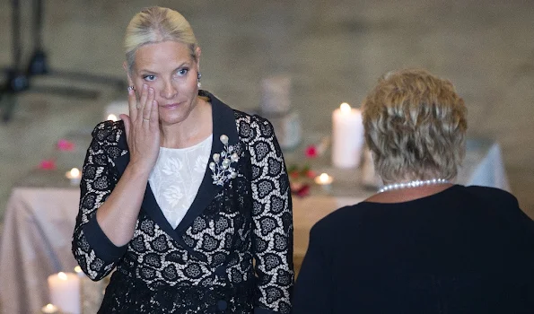 Crown Princess Mette-Marit of Norway attended a memorial service for the victims of the 2011 terrorist attacks at Oslo Cathedral 