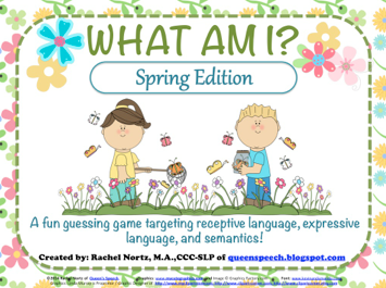 http://www.teacherspayteachers.com/Product/What-Am-I-Spring-Edition-A-Describing-Game-1125292