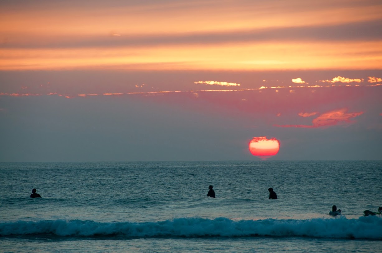 sunset surf cornwall