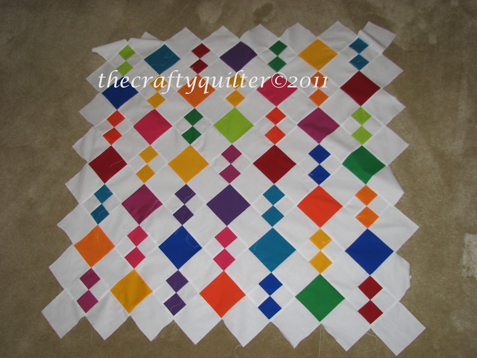 Adorable Scrappy Diamond Patch Quilt Pattern