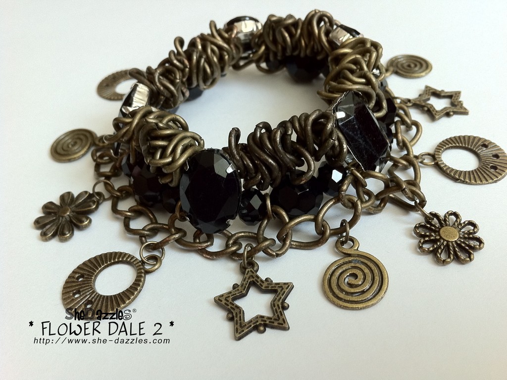 AR 266 Metal Grunge CHarm Bracelet SheDazzles (Malaysia) Charm