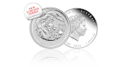 Perth Mint 1 oz 2012 Year of The Dragon Silver Bullion Coin