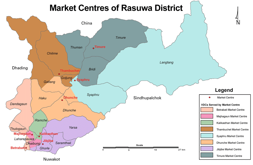 Map Of Rasuwa District Notes From The Emerald Valley: Rasuwa