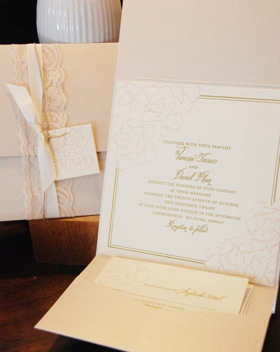 Garden Rose Wedding Invitation Suite Bradley & Lily Fine Stationery