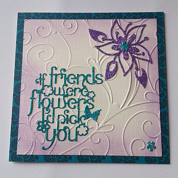 Doda's Creative Wanderings DIY Glitter Card...make your own custom