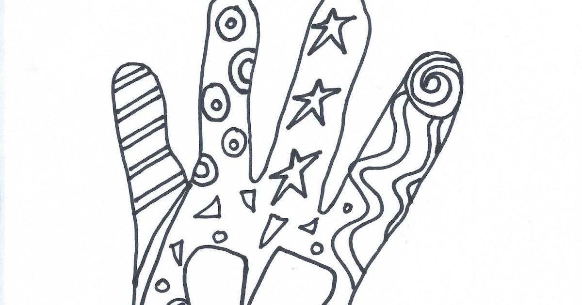 The Creative Playground: The hand that creates...coloring book page