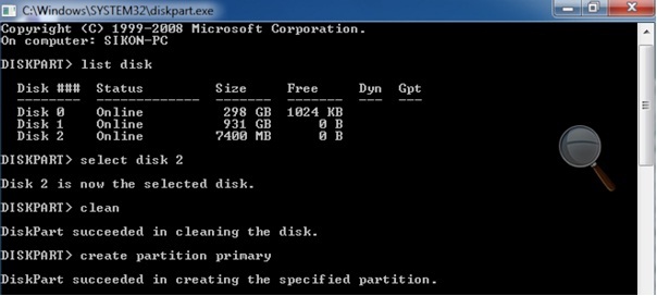 Select the disk and clean it Select the disk and clean it