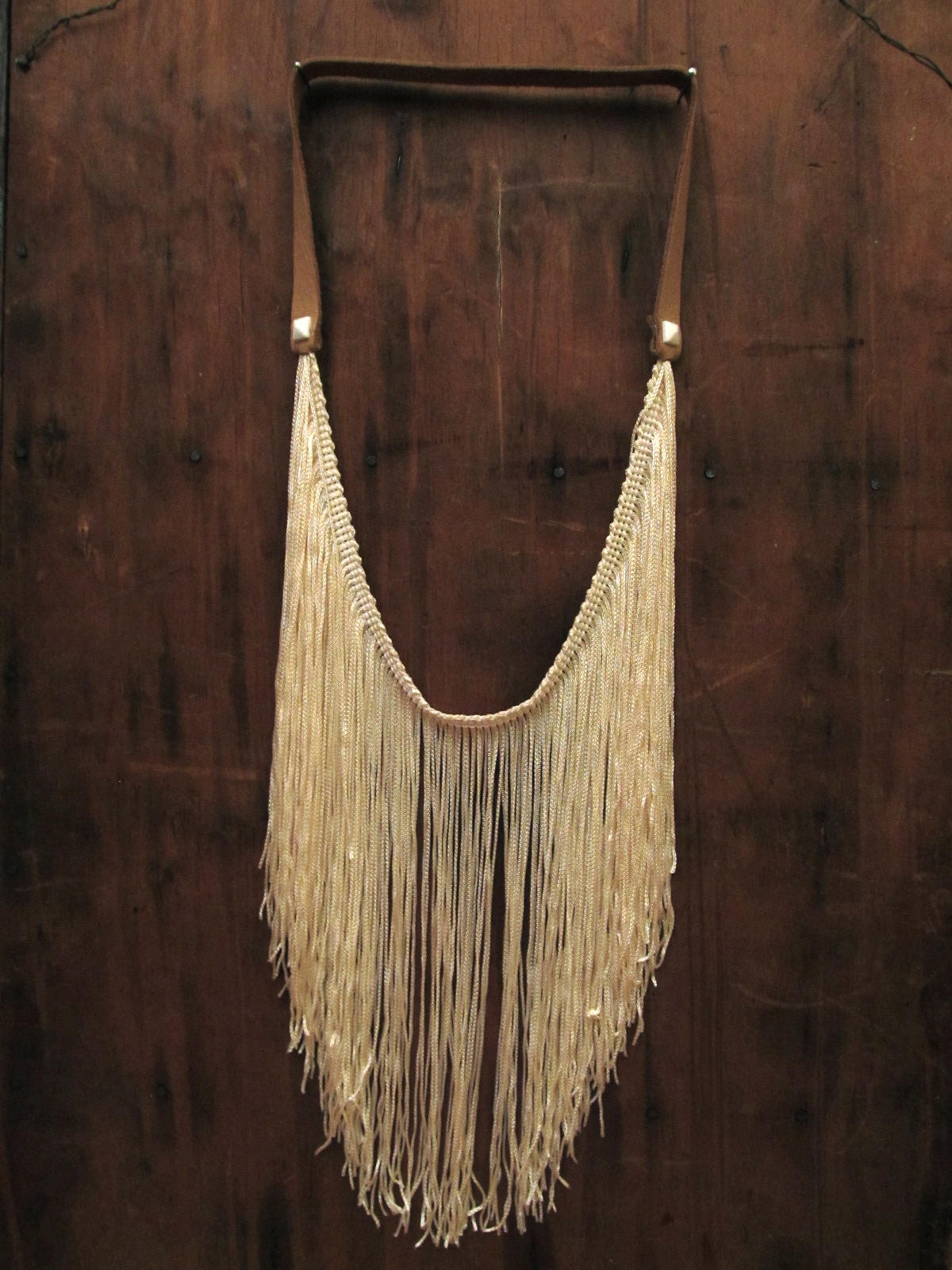 Runaway Thrift DIY Fringe Studded Leather Necklace