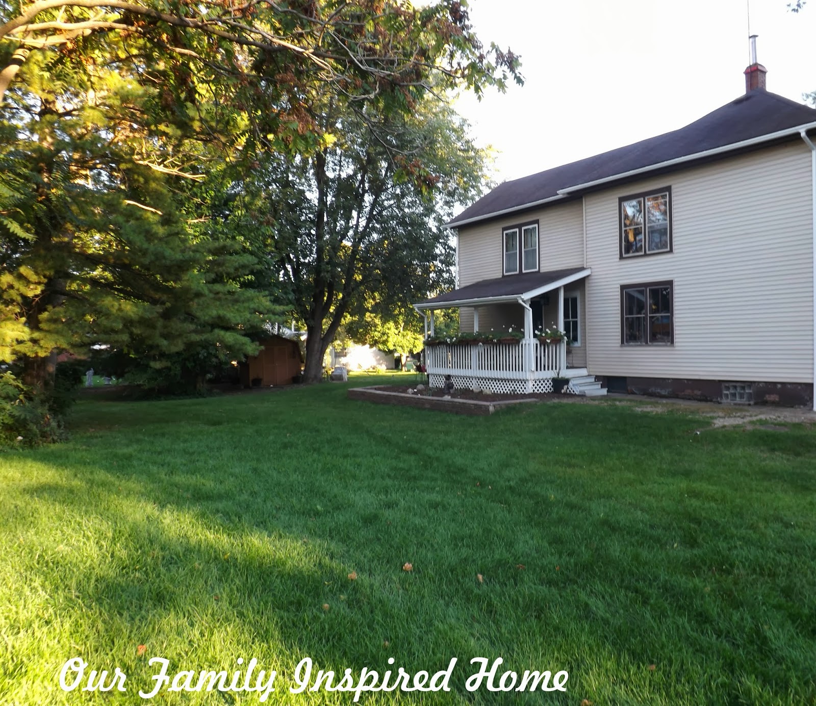 Our Family Inspired Home: Side Porch Outside Reveal and Rock Garden!
