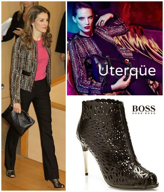 Princess Letizia's Uterque Jacket and Hugo Boss Shoes