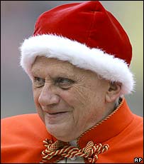 Benedict XVI wearing Pilate's headdress