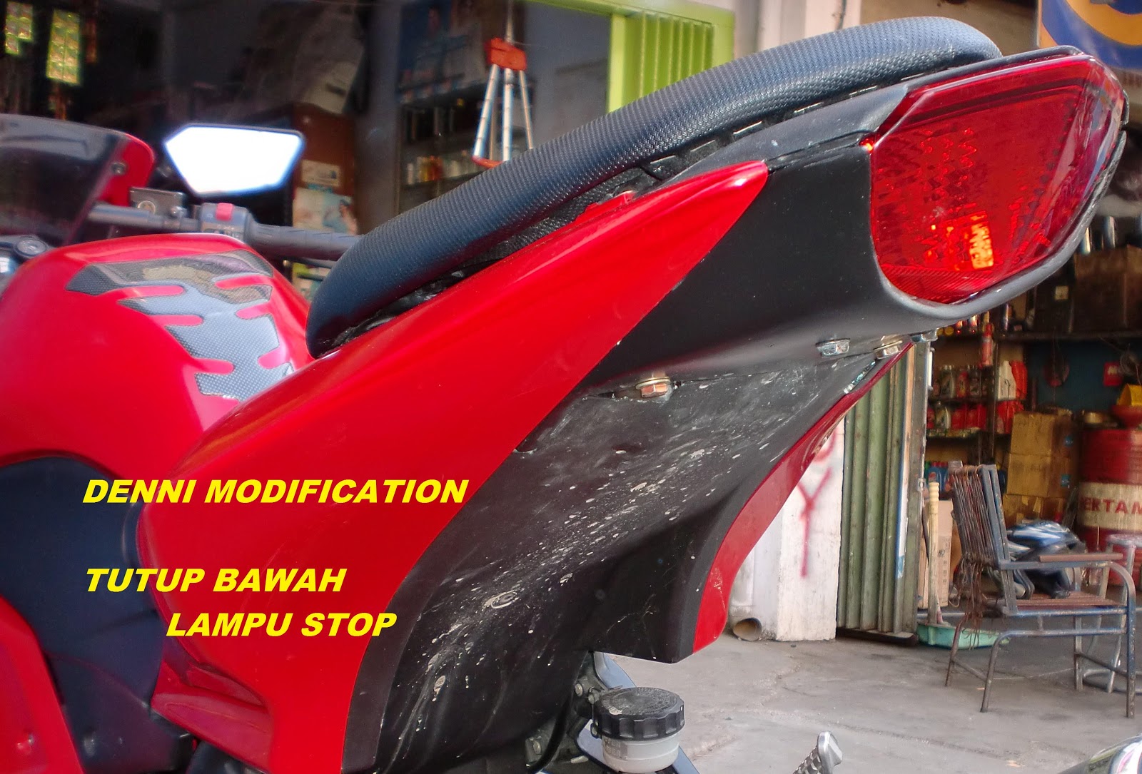 DENNI MODIFICATION: BODY BELAKANG NINJA 250 ( SPAKBOR MODIF )