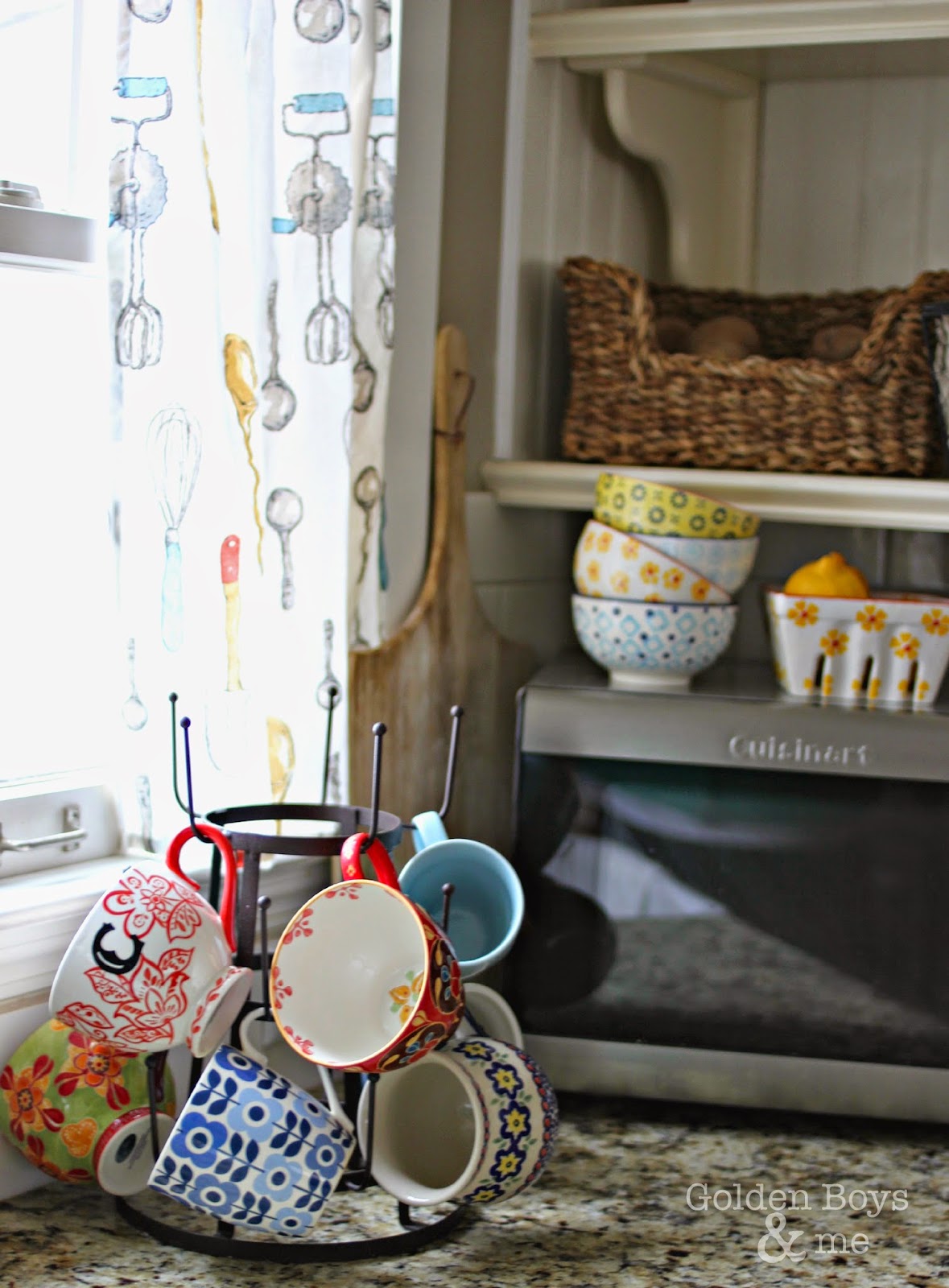 Easy DIY curtains made with kitchen towels-www.goldenboysandme.com