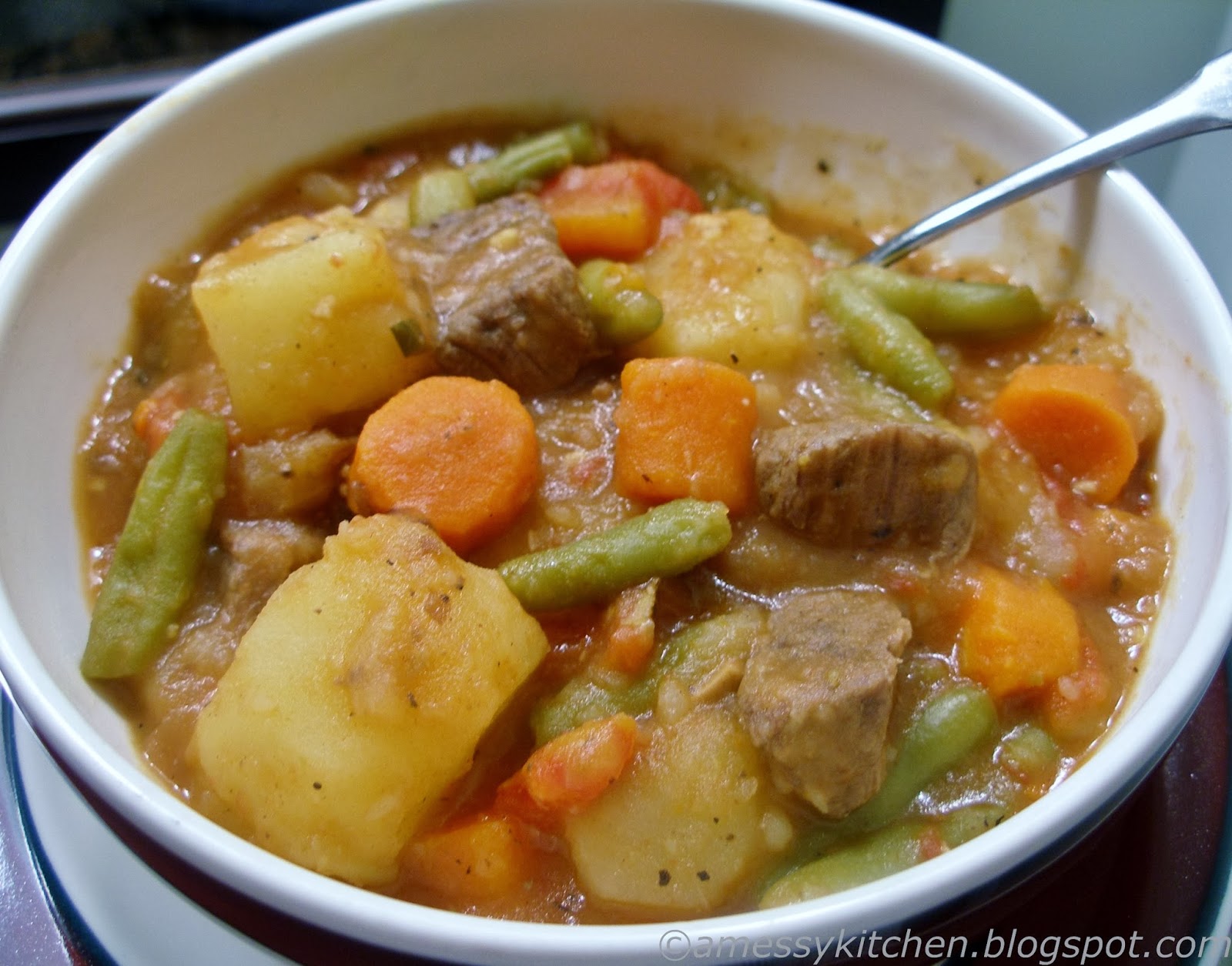A Messy Kitchen Easy Beef Stew in the Pressure Cooker