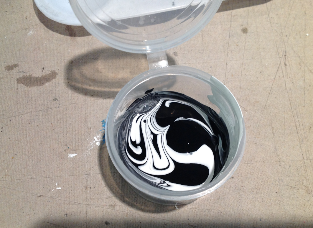 Mixing paint for the value scale Amber's 2D Design Blog