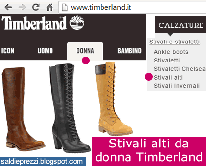 timberland stivali alti