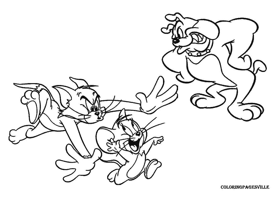 10 Mewarnai Gambar Tom and Jerry