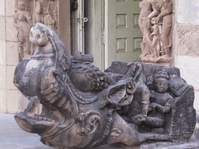 Makara Sculpture at Jain Museum, Khajuraho