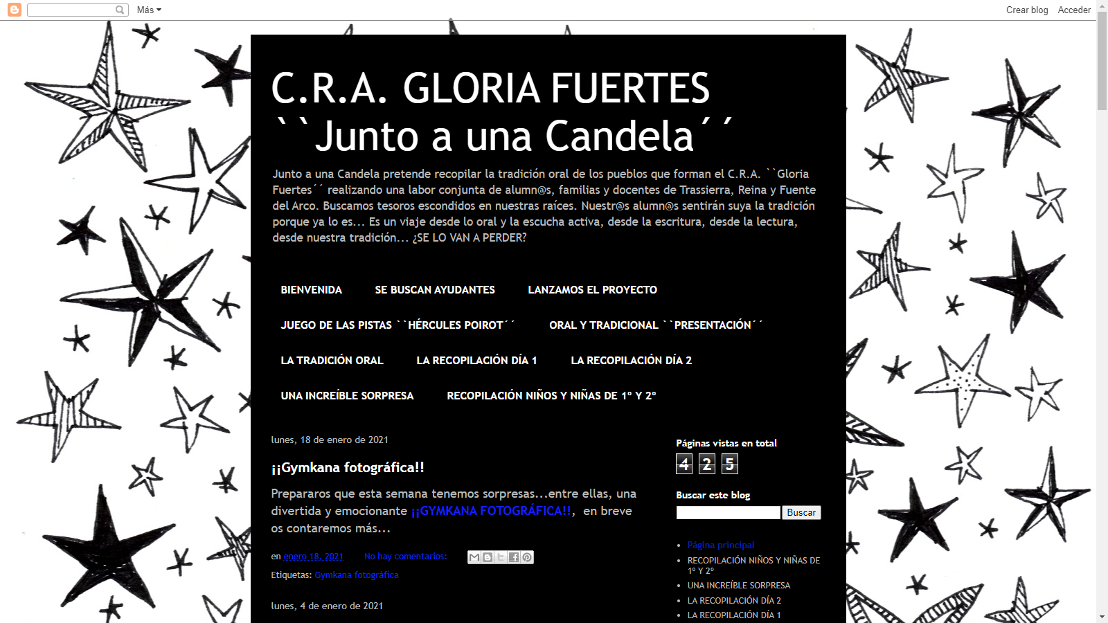 Proyecto "Junto a una candela"