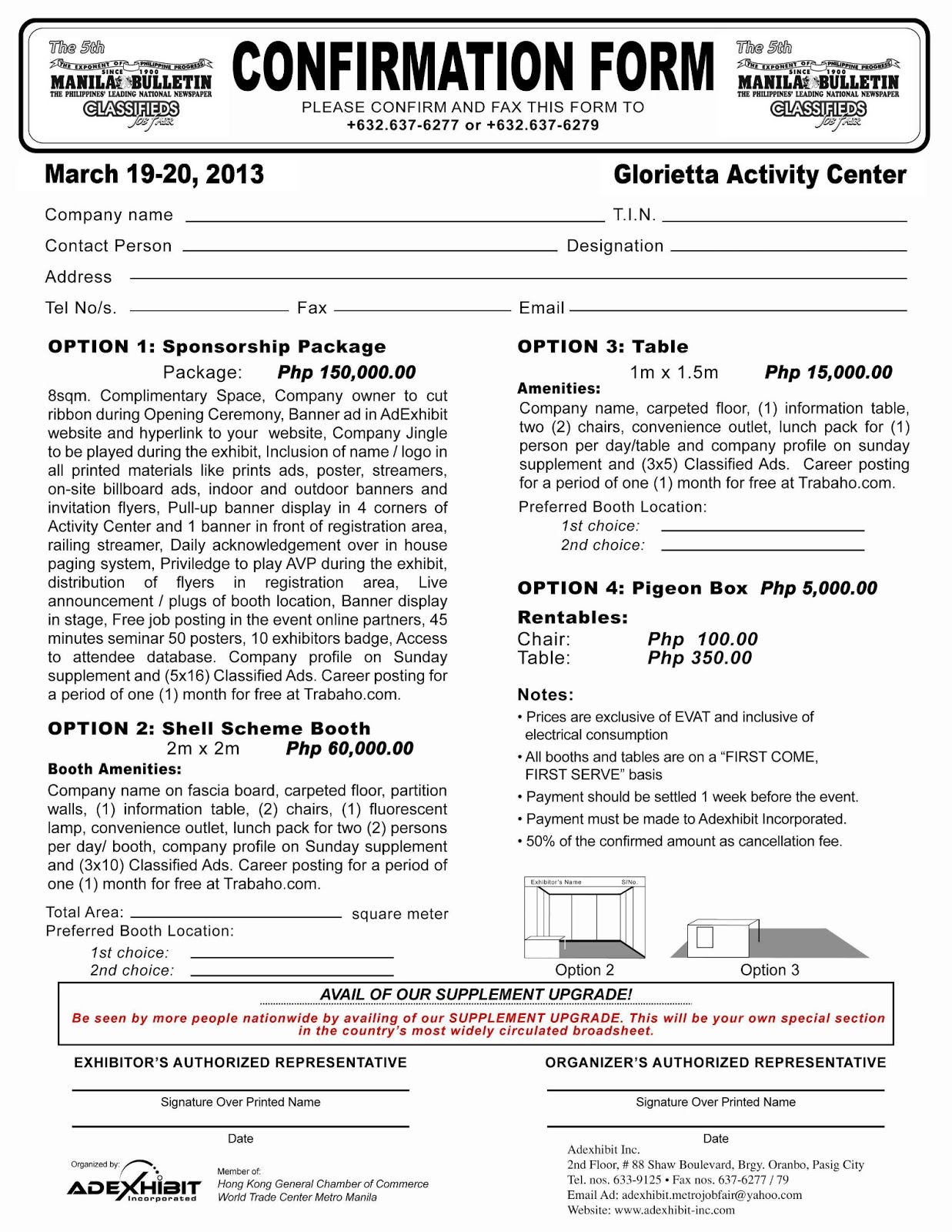 MANILA BULLETIN Head Office Classified Ads Department Manila Bulletin Classified Job Fair