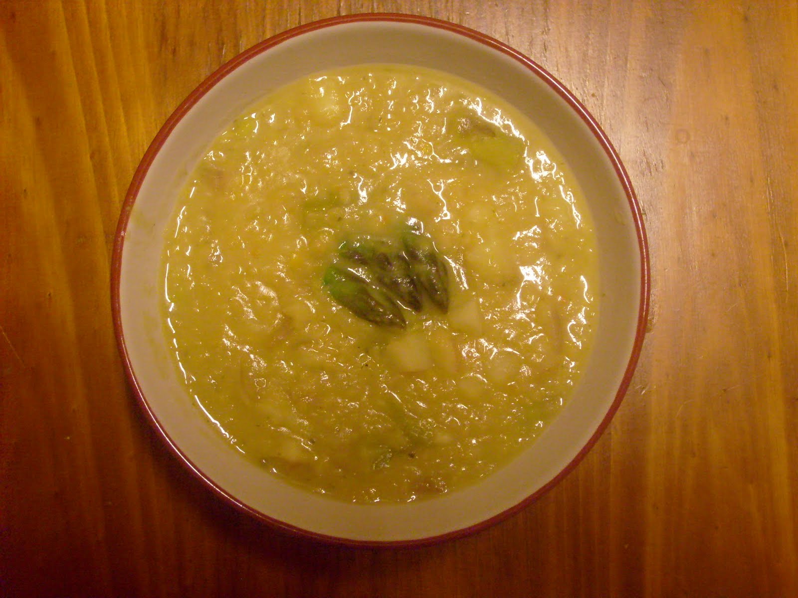 Gormandize Potato, Asparagus, Broad Bean and Red Lentil Soup