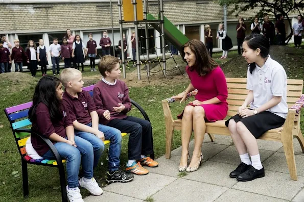 Crown Princess Mary of Denmark attends the opening of the International School of Aarhus Academy for Global Education 
