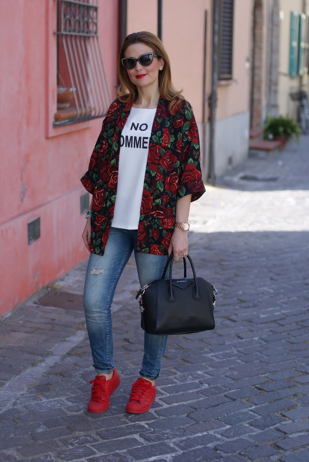 adidas red rose jacket